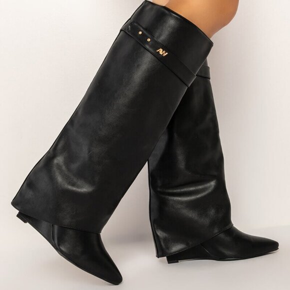 AZALEA WANG Wedge Boot - Picture 1 of 6